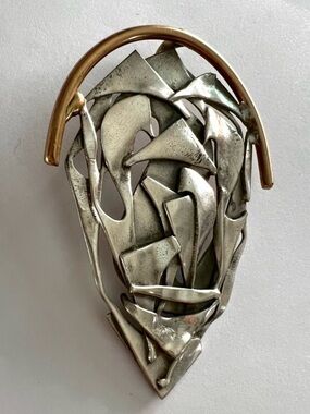 Rare BRUTALIST RAL ROLF & Andrea pendant, one of a kind artisan piece